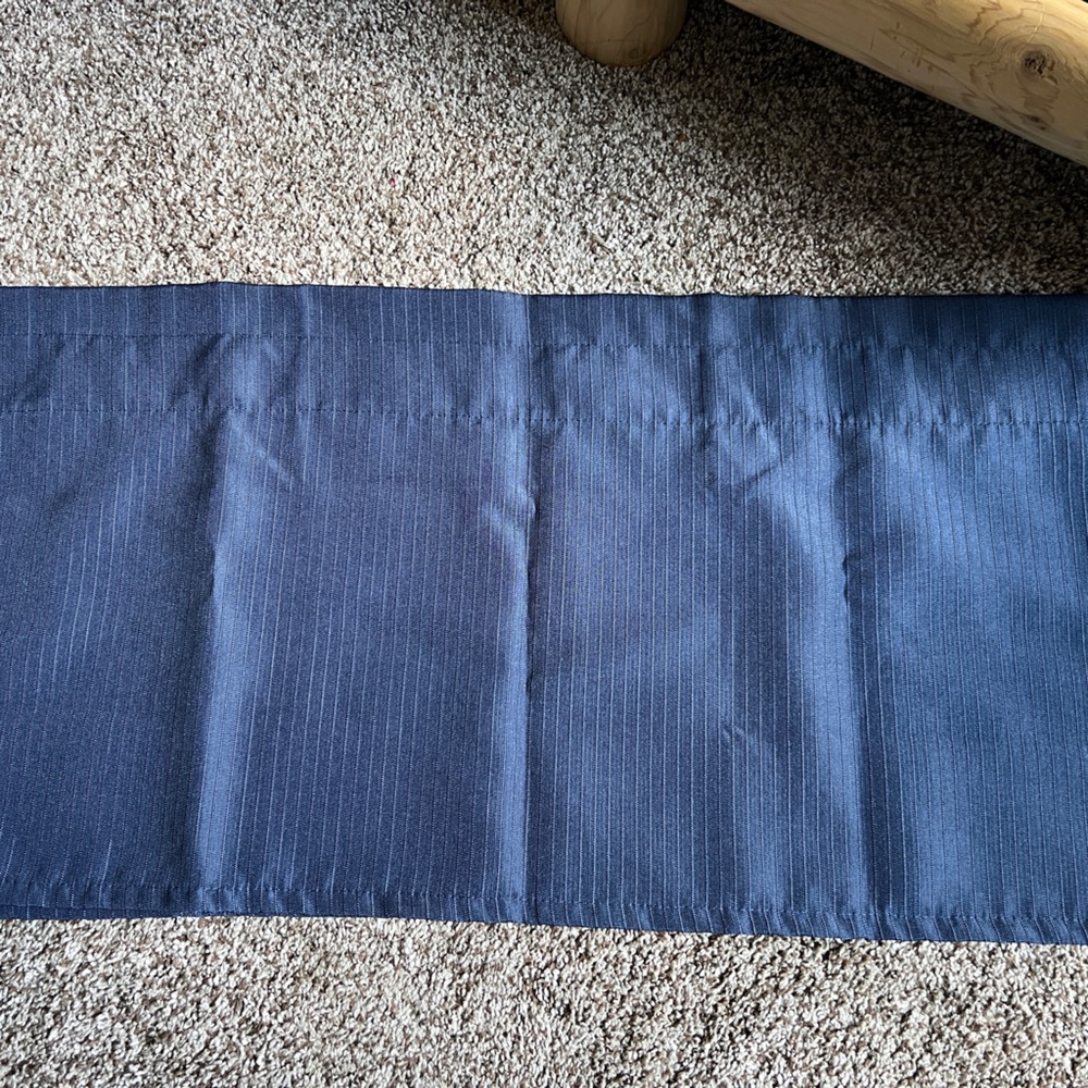 Navy Blue Window Valance 2 for 1 price.
